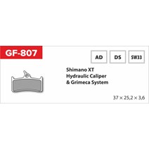 brzdové destičky  GF 807 AD MTB SHIMANO (bez pružinky, pérka, závlačky)                                                                                                                                                                                   