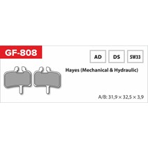 brzdové destičky  GF 808 AD MTB HAYES (s pružinkou)                                                                                                                                                                                                       