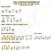 Sada šroubů plastů  pasuje na KTM SX(F) 16-18 EXC(F) 17-19