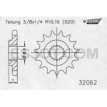 Řetězové kolečko ESJOT pasuje na RM125 07-10/RMZ 250 07-12 13 z