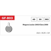 brzdové destičky  GF 803 AD MTB MAGURA (bez pružinky, pérka, závlačky)                                                                                                                                                                                    