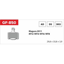 brzdové destičky  GF 850 AD MTB MAGURA (bez pružinky, pérka, závlačky)                                                                                                                                                                                    