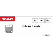 brzdové destičky  GF 849 AD MTB SR SUNTOUR (bez pružinky, pérka, závlačky)                                                                                                                                                                                