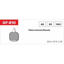 brzdové destičky  GF 810 SW MTB TEKTRO (bez pružinky, pérka, závlačky)                                                                                                                                                                                    
