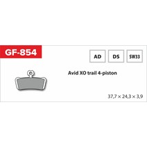brzdové destičky  GF 854 AD MTB AVID (bez pružinky, pérka, závlačky)                                                                                                                                                                                      