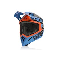 přilba Acerbis STEEL CARBON oranž/modrá vel. S