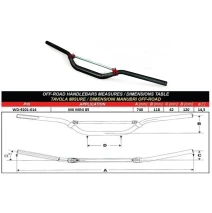Řídítka WRP TAPER-X 28,6 mm – MX MINI 85 ccm s chráničem