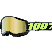 Brýle 100% Strata 2 Sklo zlaté zrcadlové černá