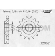 Řetězové kolečko pasuje na RM125 RMZ250 07-12 12z Esjot