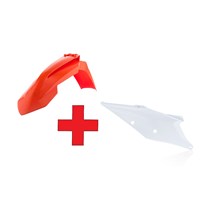 mini sada blatník+podsedlovky SX/SXF19-22,EXC/EXCF/20-23 oranž/bílá