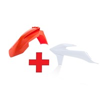 mini sada blatník+spoilery SX/SXF19-22,EXC/EXCF/20-23 oranž/bílá