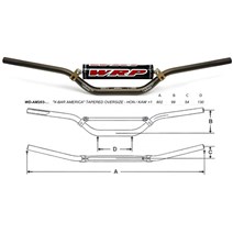 řidítka X-BAR AMERICA 28.6mm pasuje na HONDA - BRONZOVÁ