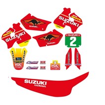 sada polepů+potah pasuje na  RM 96-98 Team Suzuki 98