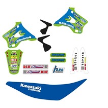 sada polepů+ potah pasuje na KX 94-98 Team Kawasaki 97