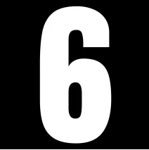 Číslo FIM 15cm/ 6 nebo 9 bílá