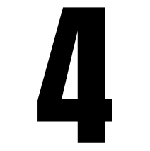 Číslo FIM 15cm/ 4 černá