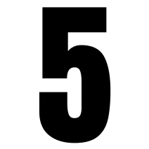Číslo FIM 15cm/ 5 černá
