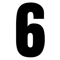 Číslo FIM 15cm/ 6 nebo 9 černá