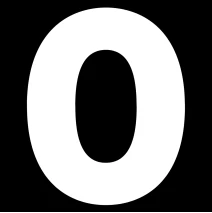 Číslo USA 10cm/ 0 bílá