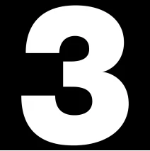 Číslo USA 10cm/ 3 bílá