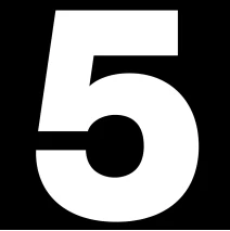 Číslo USA 10cm/ 5 bílá