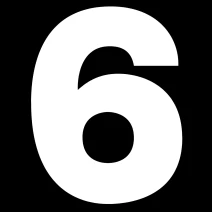 Číslo USA 10cm/ 6 nebo 9 bílá