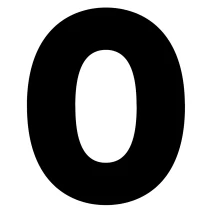 Číslo USA 10cm/ 0 černá
