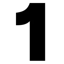 Číslo USA 10cm/ 1 černá