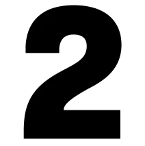 Číslo USA 10cm/ 2 černá