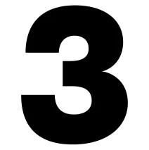 Číslo USA 10cm/ 3 černá