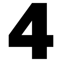 Číslo USA 10cm/ 4 černá