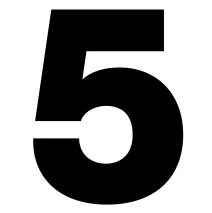 Číslo USA 10cm/ 5 černá