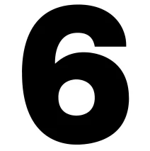 Číslo USA 10cm/ 6 nebo 9 černá